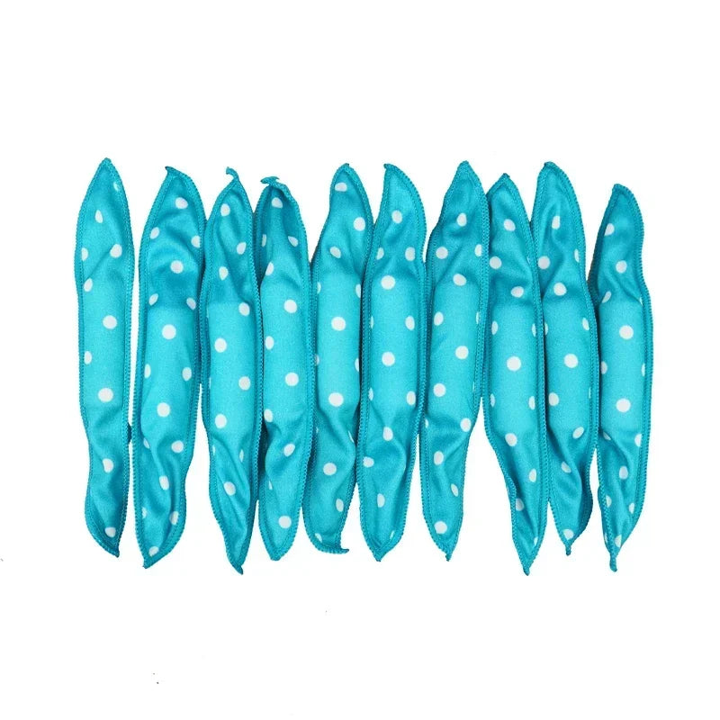 10Pcs/Lot Hair Curlers Soft Sleep Pillow Hair Rollers Set Best Flexible Foam and Sponge Magic Hair Care DIY Styling Tools Peaceful Pleasures Health and Wellness 10pcs Blue