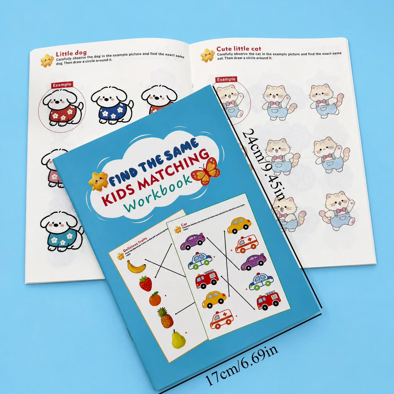 Find Same Matching Workbook 32 Pages Kids Visual Game Preschool