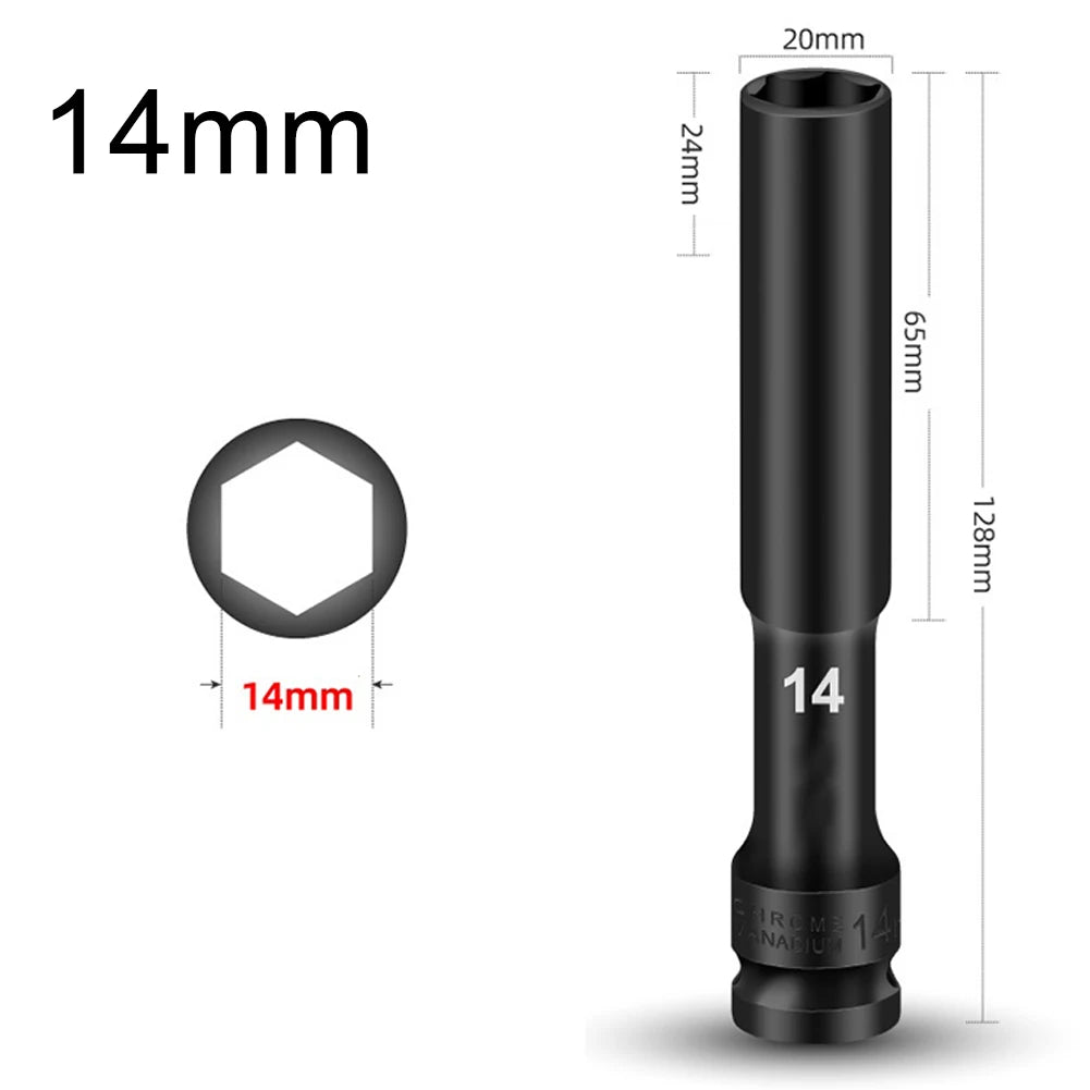 1 Drive Deep Impact Hex Socket Extra Bolt Nut Driver Bit 8- Spanner