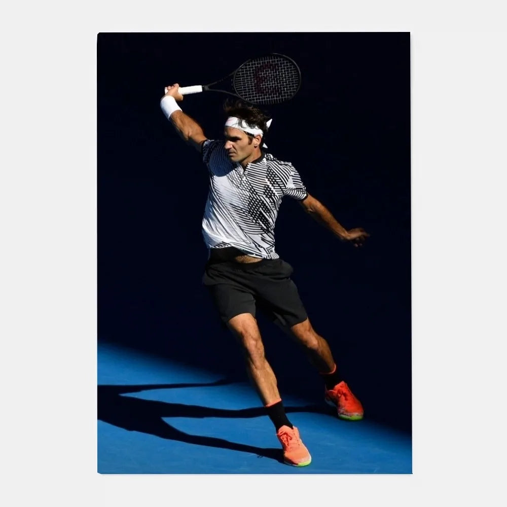 Roger Federer HD Wall Poster – Waterproof PVC Sticky Decor Sports Wall Poster Peaceful Pleasures Health and Wellness z11 15X20cmNoframe