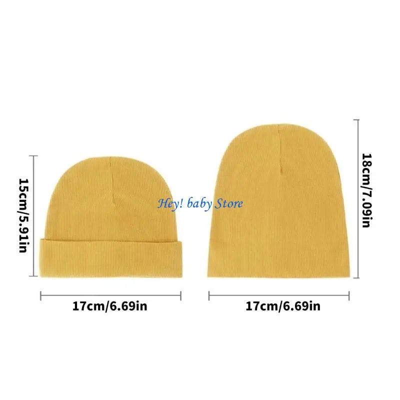 Newborn Baby Bonnet Hat & Anti-Scratch Mittens Set | Cotton