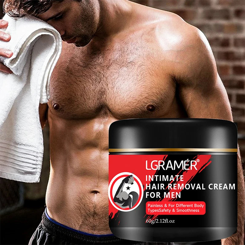 LGRAMER Men's Painless Hair Removal Cream | Body & Armpit