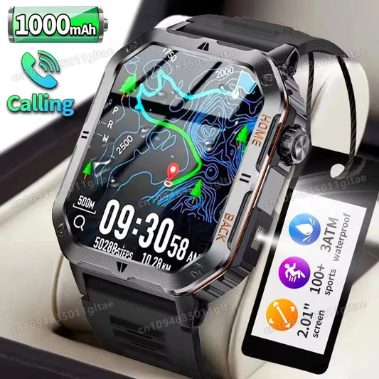 New Men's Smart Watch LED Flashlight IP67 Outdoor Sports Watches Wristwatch Health Monitoring Smart Watch for IOS Android MA27 Peaceful Pleasures Health and Wellness