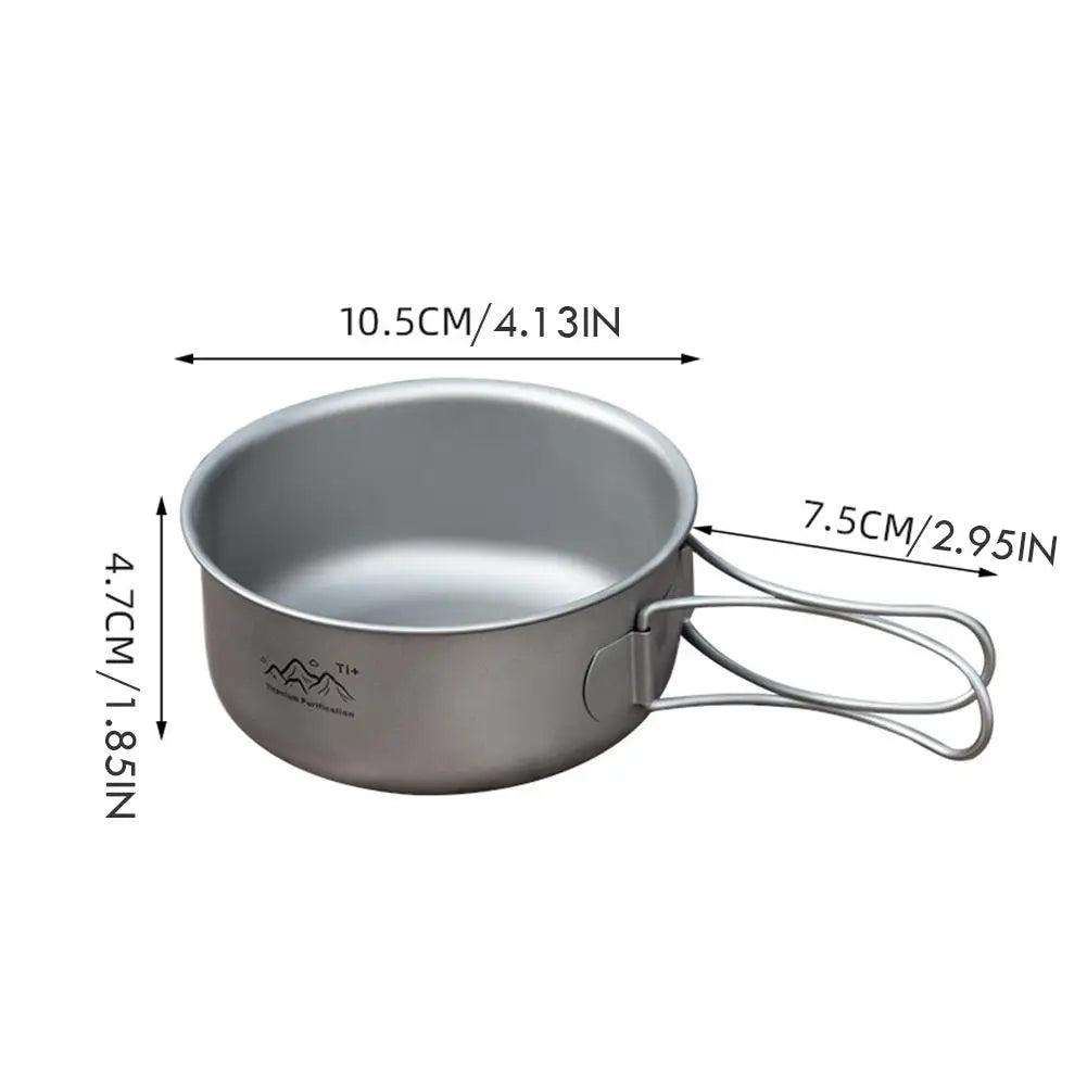 Titanium Camping Pot | Ultralight Foldable Backpacking Cookware