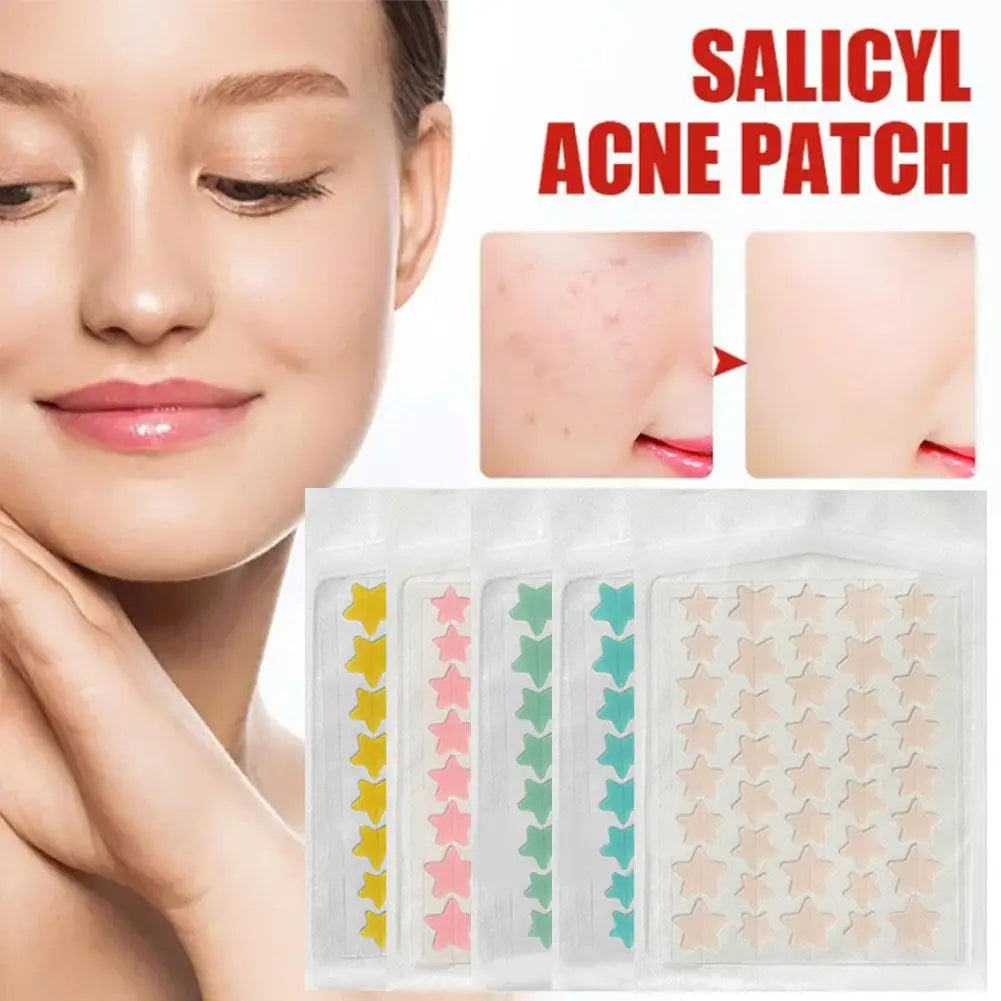 Colorful Star & Heart Shaped Acne Pimple Patches – Invisible Cute Acne Cover Stickers 40pcs Peaceful Pleasures Health and Wellness