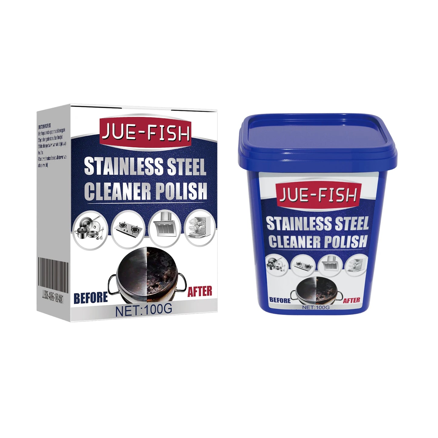 Stainless Steel Cleaner Paste 100g | Rust, Grease & Stain Remover