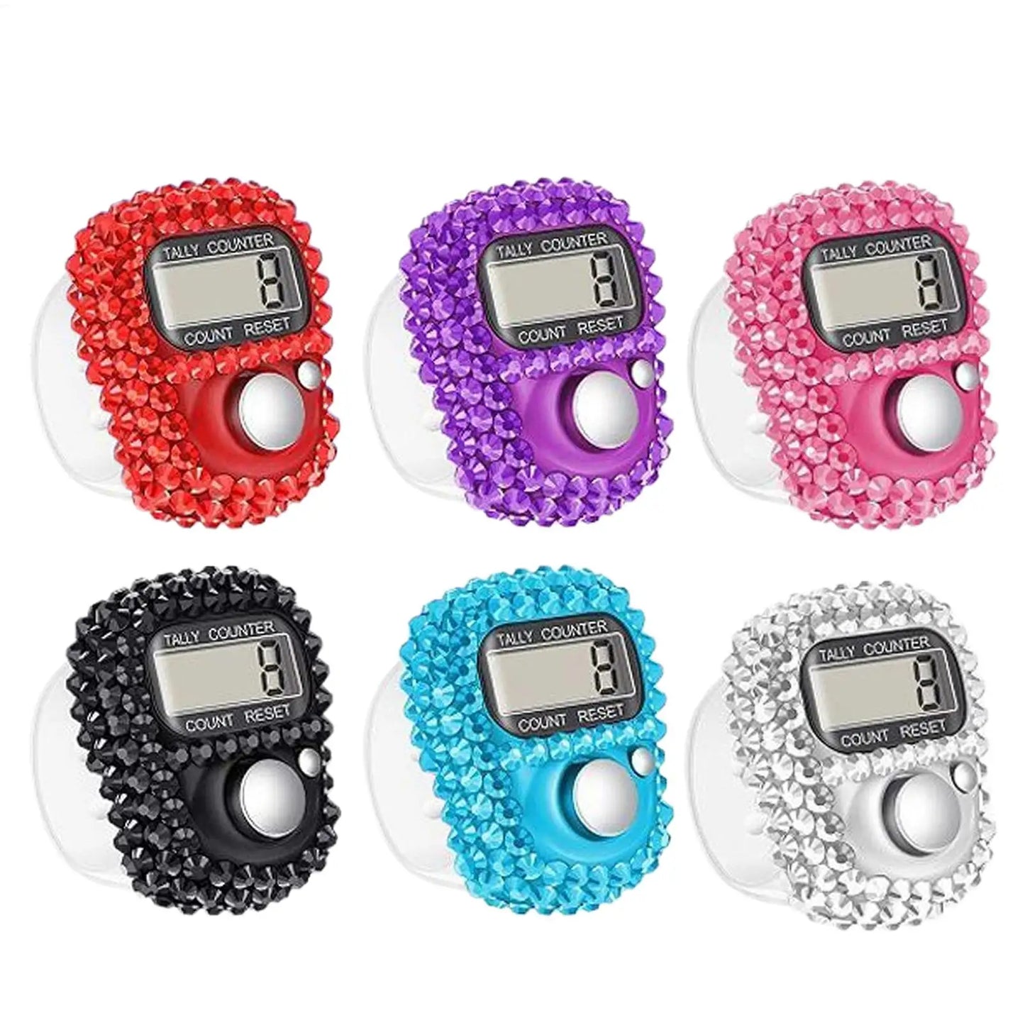 1Pcs Finger Clickers For Counting LCD Display Number Clicker Counter LCD Screen Number Tracking Record Ring Clicker Maker Peaceful Pleasures Health and Wellness