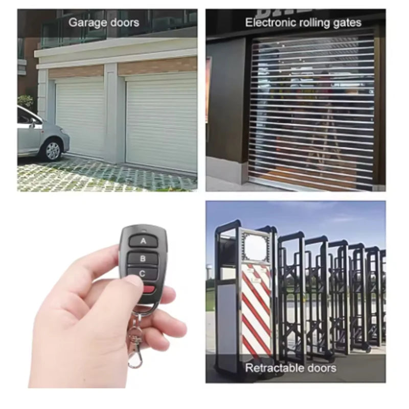 433MHz 4-key Copy Remote Control for Garage Door Access Control Door Barrier Gate Remote Wireless Control Intelligent Control Peaceful Pleasures Health and Wellness