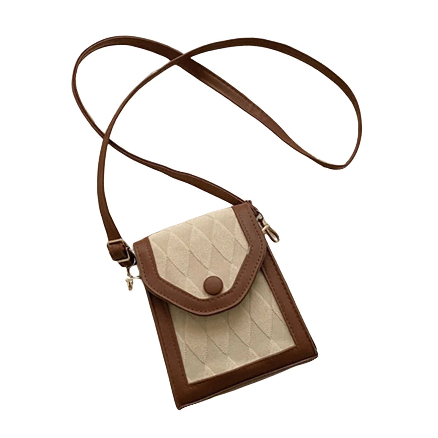 Women's Versatile Shoulder Bag Splicing Design Soft PU Leather Shoulder Bag Exquisite Gift for Girls Birthday Peaceful Pleasures Health and Wellness Creamy White