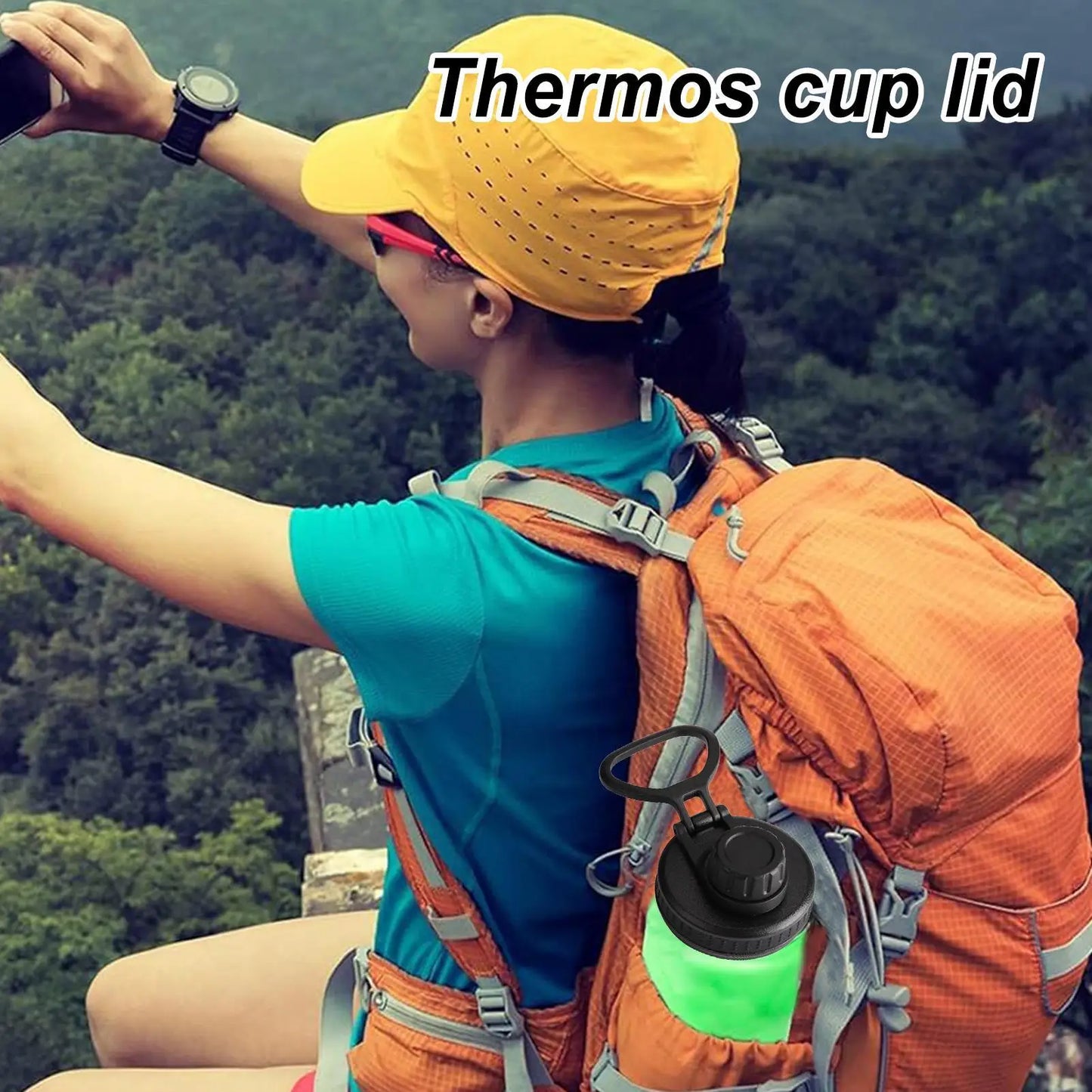 Leak-Proof Replacement Spout Lid for Wide Mouth Bottles