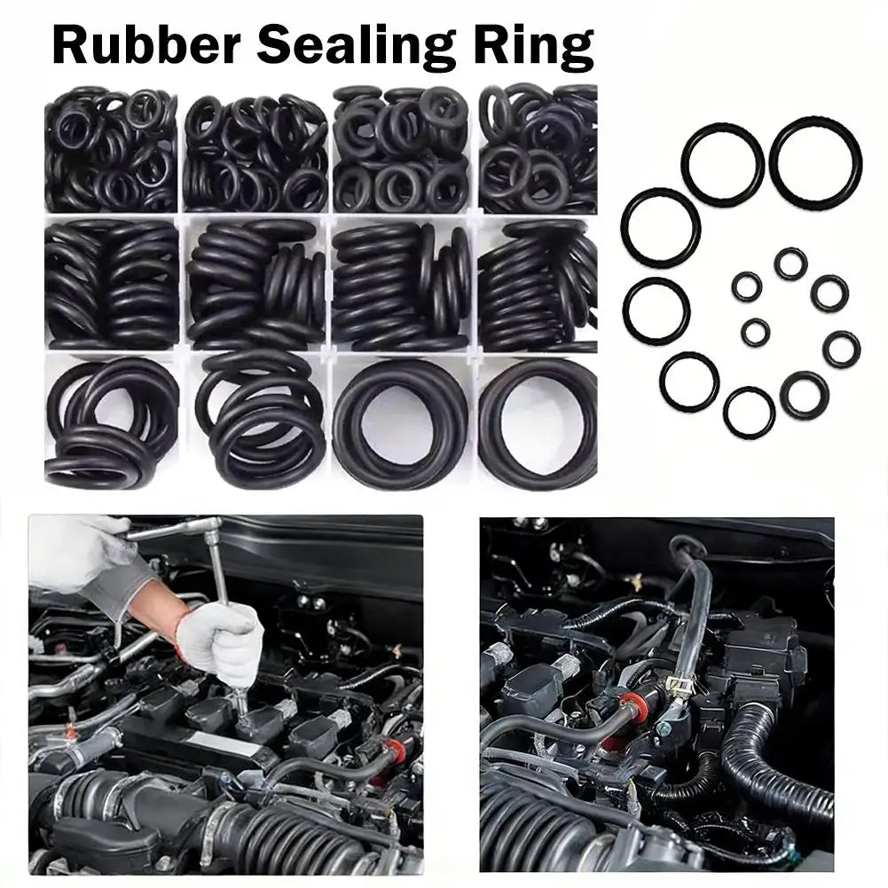225-Piece Rubber O-Ring Assortment Kit – Plumbing & Automotive