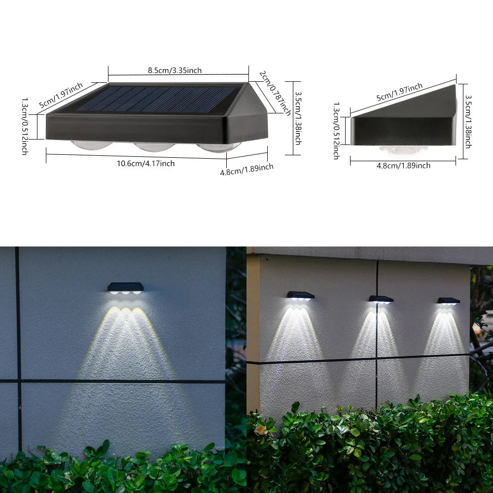 Solar Wall Lights Outdoor IP65 Waterproof – Garden & Pathway