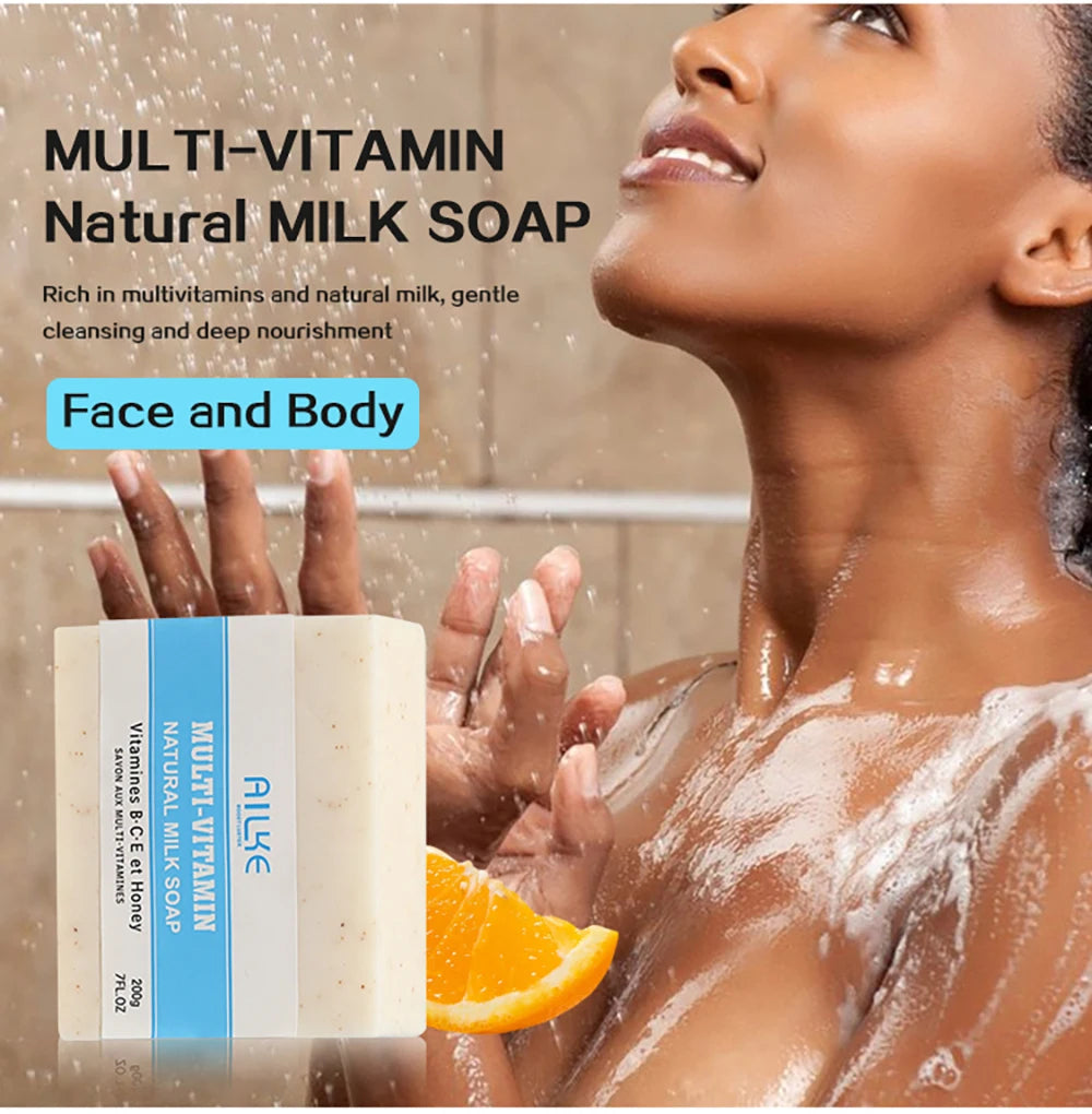 AILKE Multivitamin Milk Soap – Brightening & Nourishing 200g