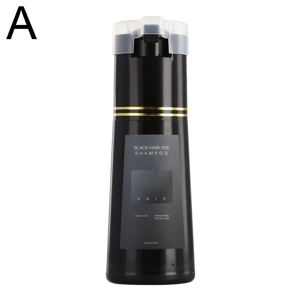 3-in-1 Black Hair Color Shampoo for Gray Hair Natural Herbal Hair Dye for Women & Men, Nourishing Safe Hair Care Dye Shampoo Peaceful Pleasures Health and Wellness Black