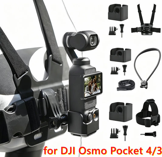 DJI Osmo Pocket 3/4 Head Strap, Chest Mount & Backpack Clip Kit Camera Accessories Kit Oasis Select