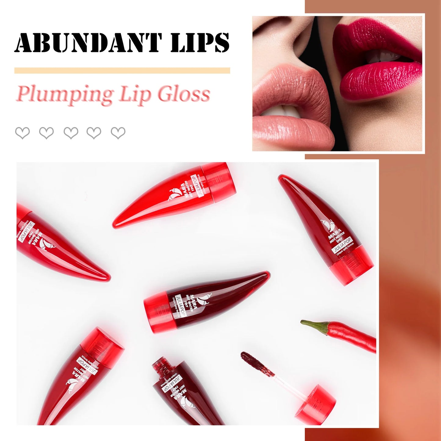 Pepper lip dye solution, with lasting makeup effect and rich color, contains peppermint oil and pepper extract, 5ml/0.17fl.oz Peaceful Pleasures Health and Wellness