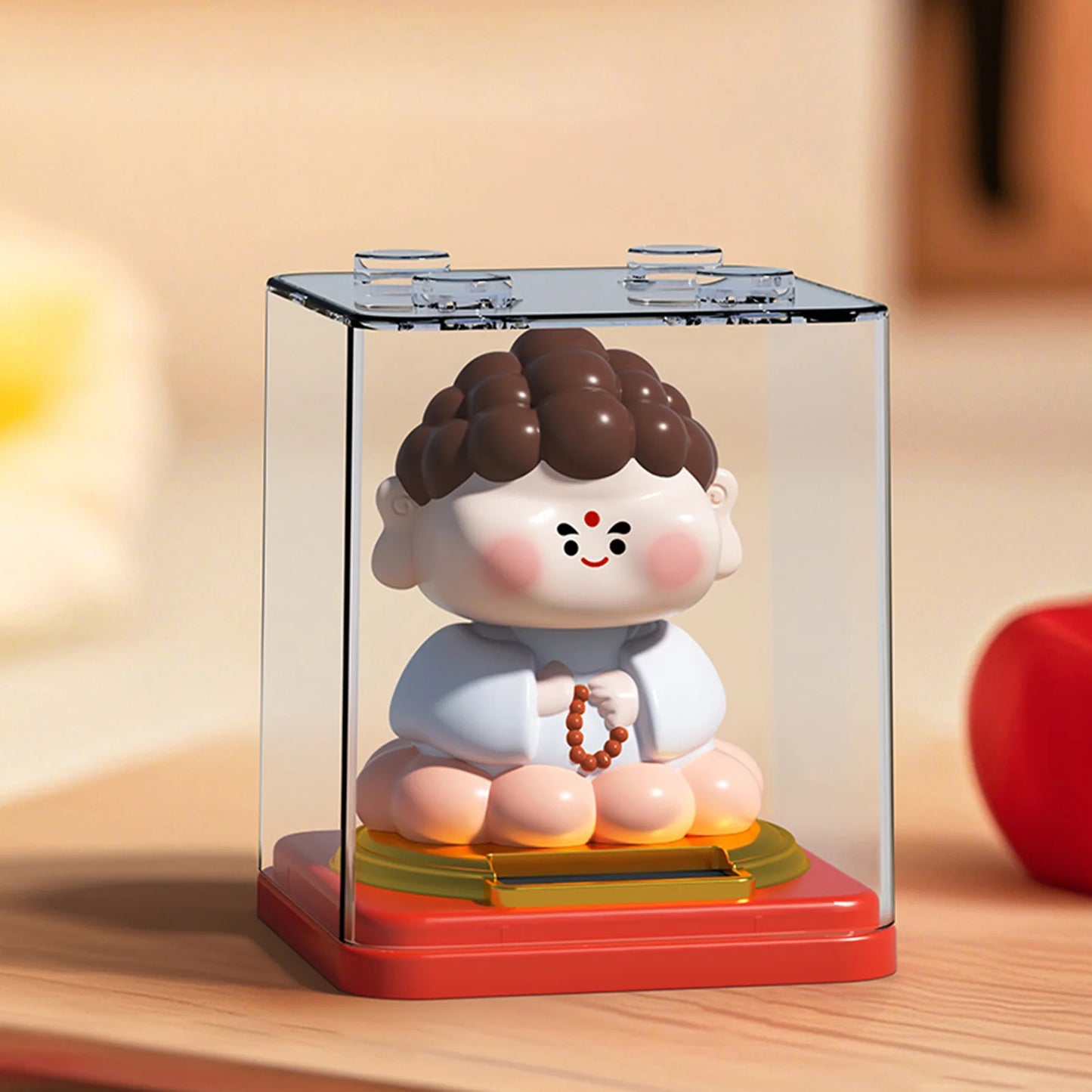 Solar Powered Money God Figurine Auto Noddin Implies Auspiciousness Car Decoration Dashboard Automatic Nodding Solar Decor Peaceful Pleasures Health and Wellness F