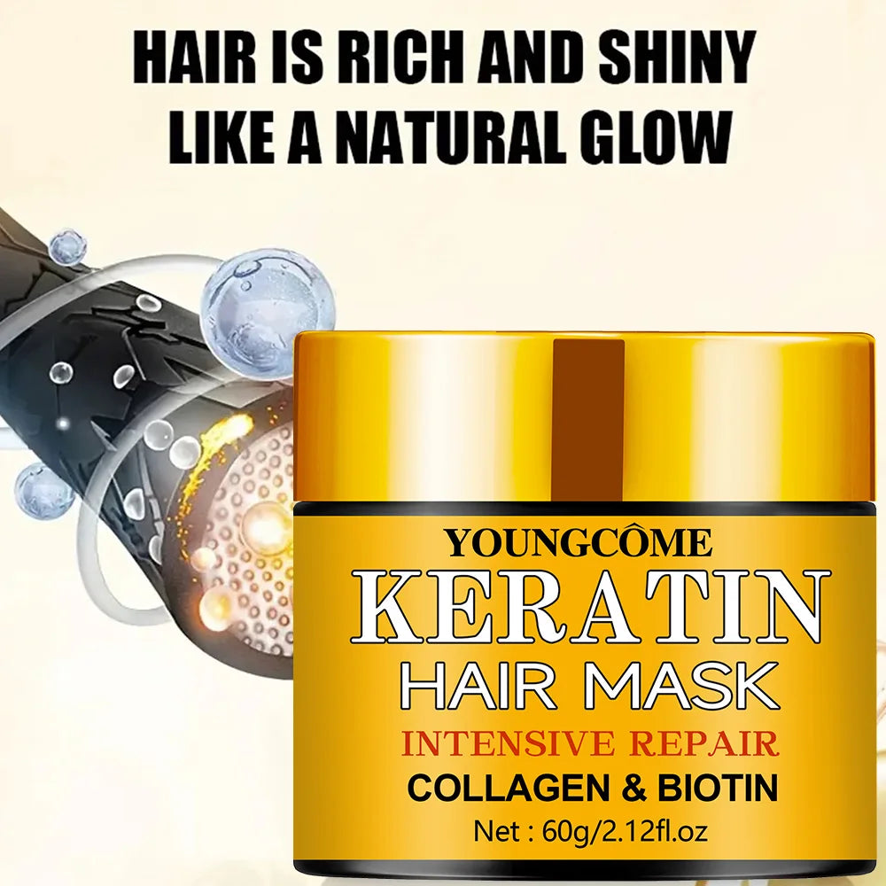 Hair Repairs Hair Mask Essential Oil Nourishing for Dry Damaged Biotin Collagen Keratin Treatment Hairs Conditioner Hair Peaceful Pleasures Health and Wellness