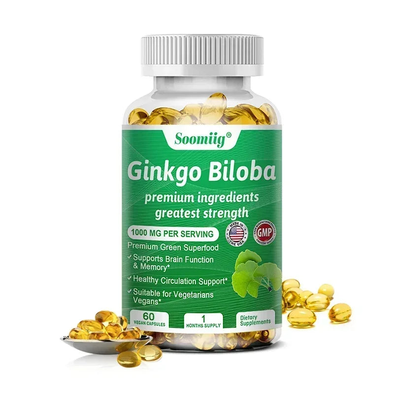 Ginkgo Biloba Capsules – Memory, Focus & Vision Supplement