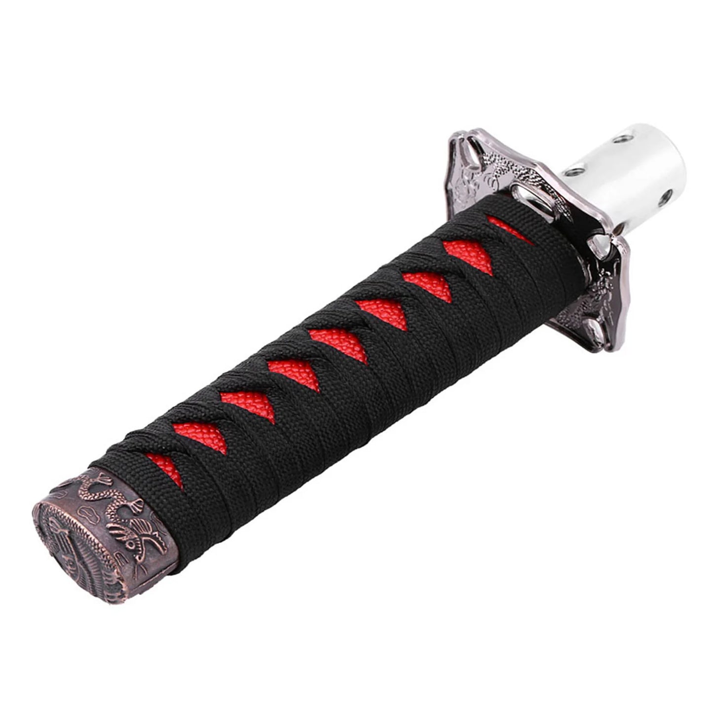 Japanese Sword Gear Shift Knob | 4 Adapters, Black & Red