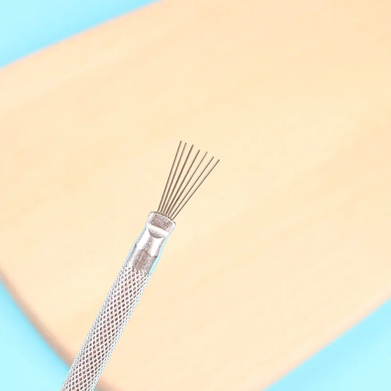 7-Needle Steel Brush Clay Texture Tool | Polymer Sculpting