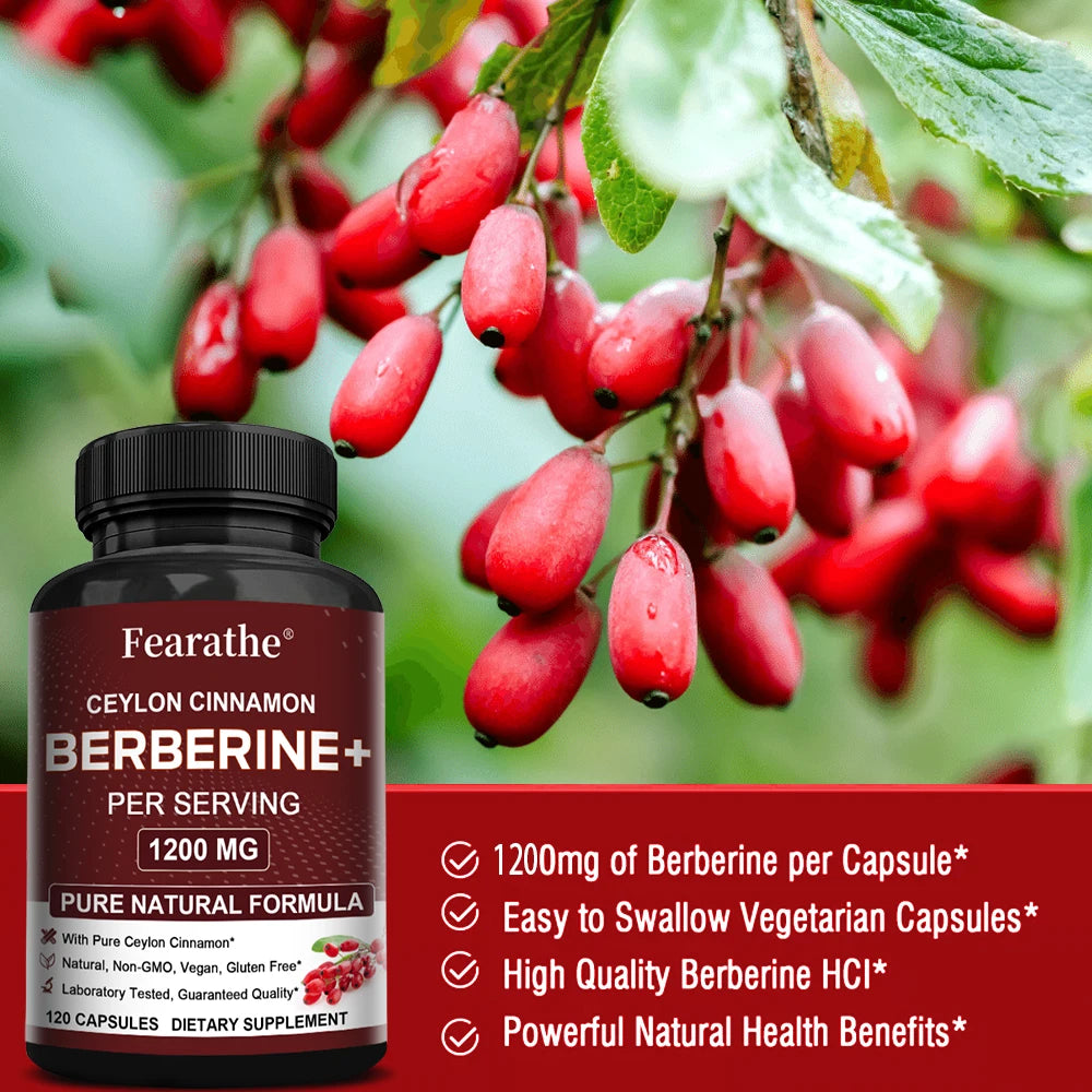 Berberine with Ceylon Cinnamon Capsules - Supports Immune System, Antioxidant,Balance Liver Health Digestion Peaceful Pleasures Health and Wellness