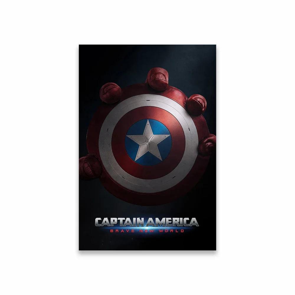 Captain America Poster Superhero Wall Art Brave New World Movie Print Modern Canvas Painting Home Bedroom Wall Decor Peaceful Pleasures Health and Wellness 3 30x40cm