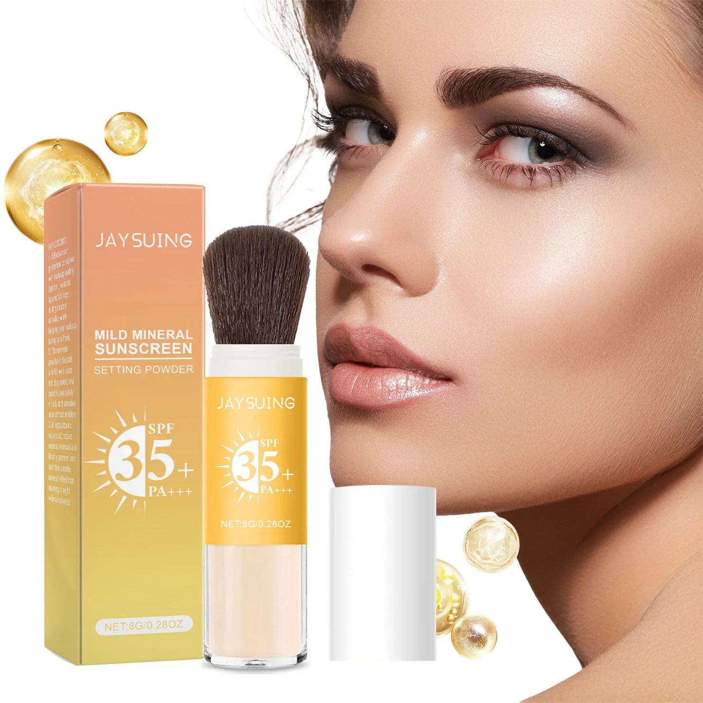 SPF35+ Sunscreen Loose Powder – Matte Oil Control & UV Shield