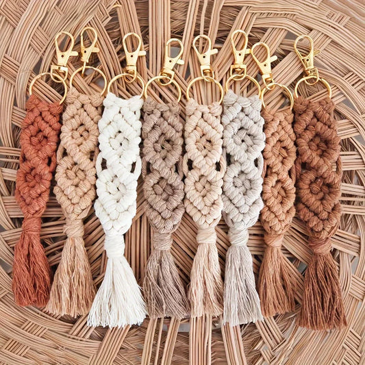1 Piece, Cotton String Handmade Woven Keychain Pendant Creative Keychain, Backpack Pendant, Bag Ornaments, Birthday Gift, Party Peaceful Pleasures Health and Wellness
