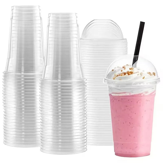 10-Pack 12oz Clear Plastic Cups | Bubble Tea, Iced Coffee & Party Disposable Cups Peaceful Pleasures Health and Wellness