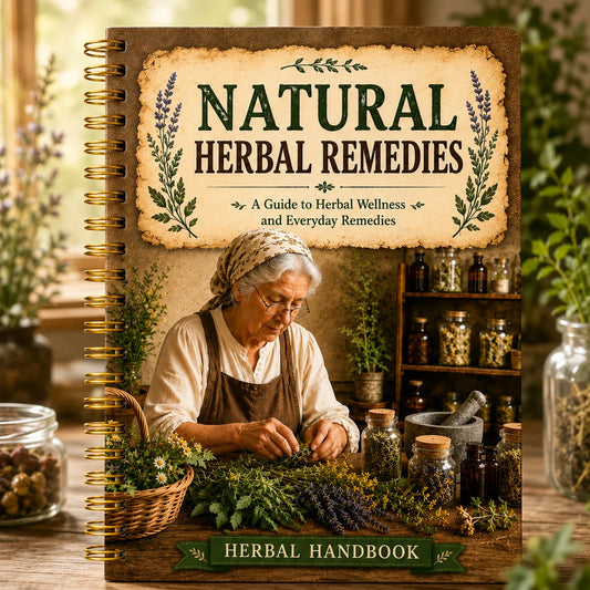 Natural Herbal Remedies Vintage Design A5 Notebook Perfect Recording Peaceful Pleasures Health and Wellness A5 A5