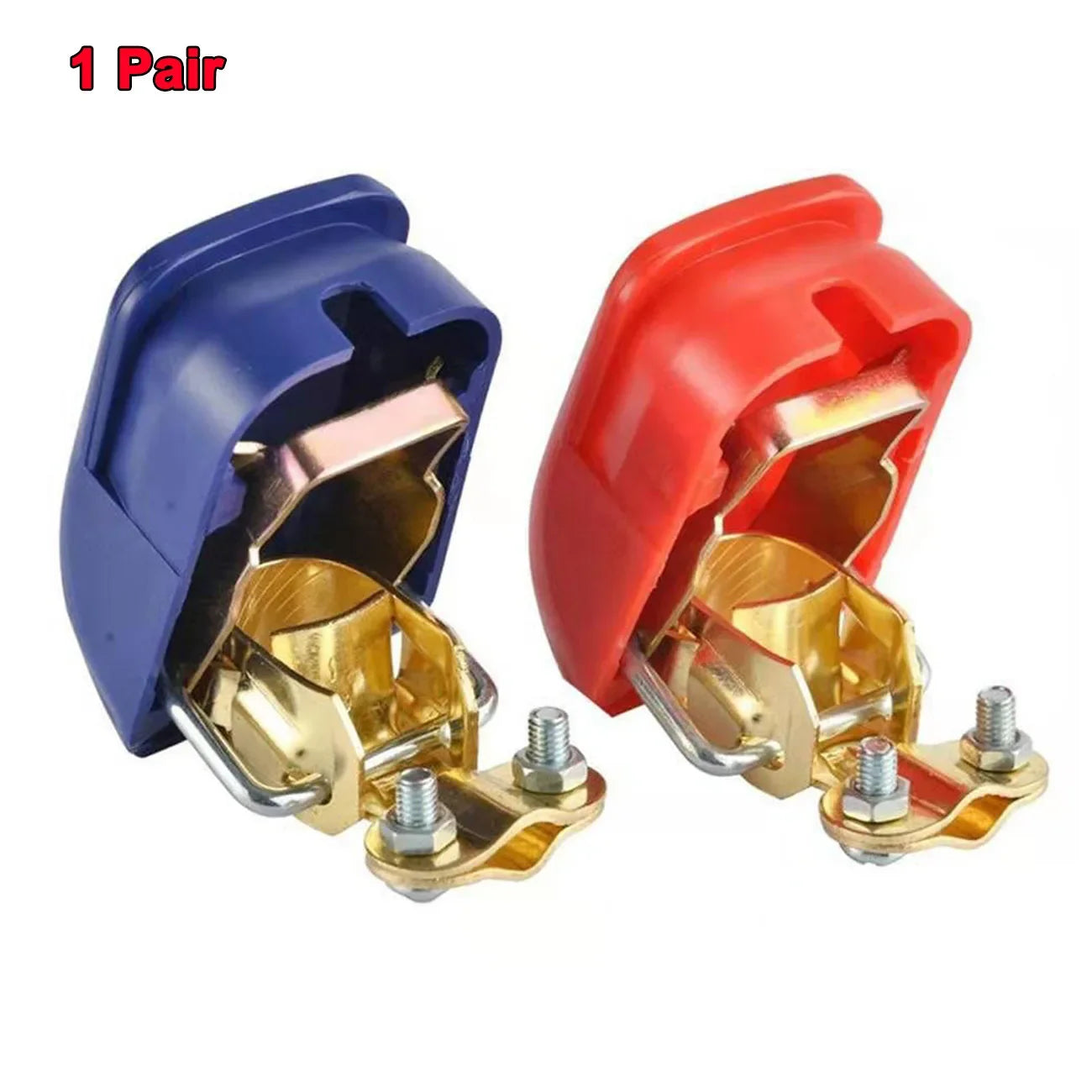 Battery Terminal Connectors Negative and Positive 1 Pair Plate Quick Release Car Connector Battery Clamps Top Post Clips Peaceful Pleasures Health and Wellness 1 Pair