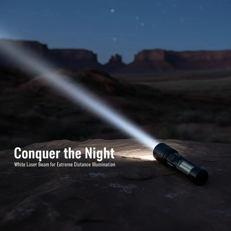 LED+COB Zoomable Flashlight – USB Rechargeable, IPX6, 600 Lm