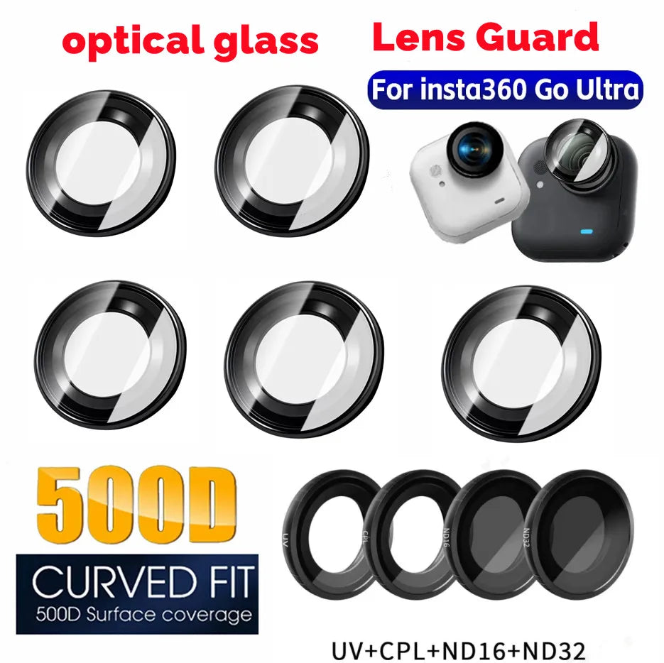 Insta360 Go Ultra Tempered Glass Lens Protector | Anti-Fog