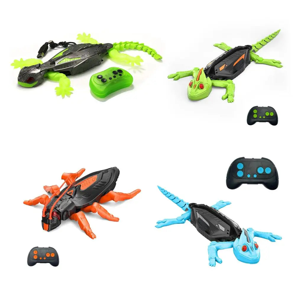 RC Wall Climbing Gecko Robot Toy | LED Eyes, 25 ft Remote