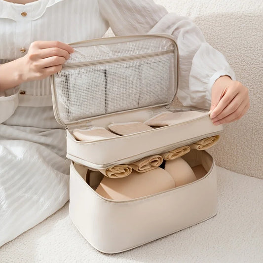 4-in-1 Travel Underwear & Bra Organizer Bag | Packing Cube Travel Packing Organizer Peaceful Pleasures Health and Wellness