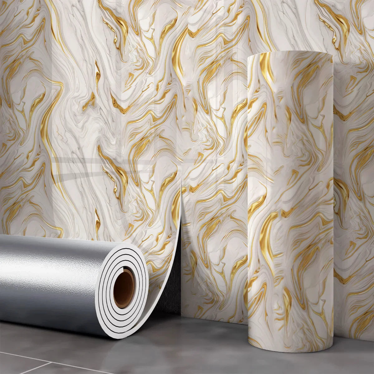 Marble Self-Adhesive Wallpaper – Gilded Luxury Wall Sticker Roll
