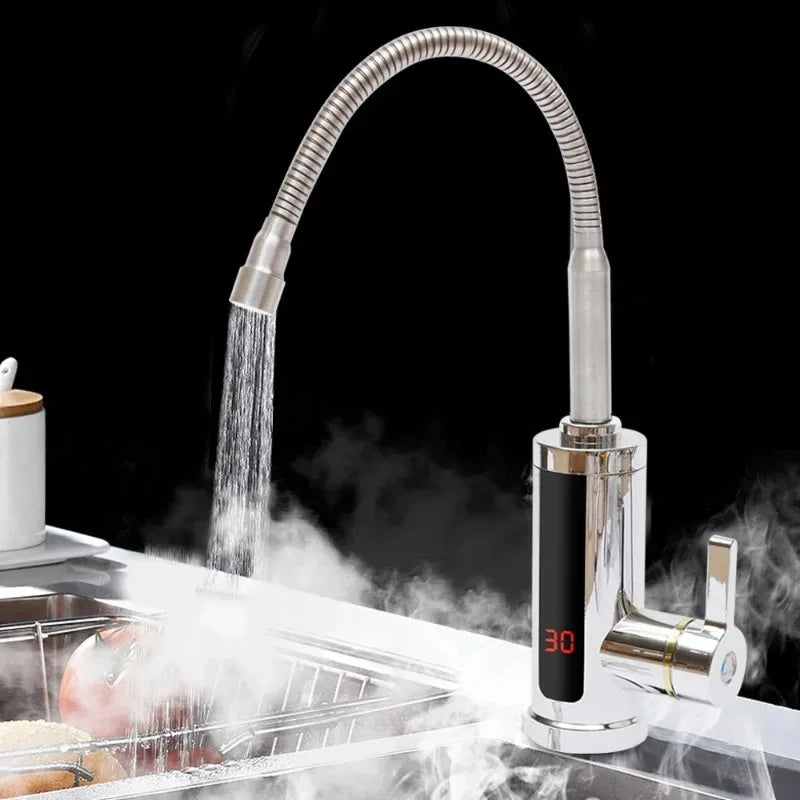 3KW Instant Hot Water Electric Faucet Tap | LCD Display 360°