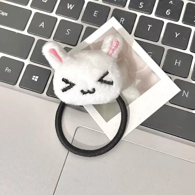 Plush Bunny Rabbit Hair Tie – Cute Hairband & Ponytail Holder