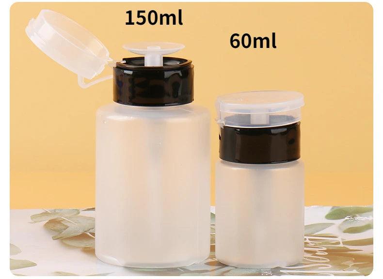 Refillable Press Pump Dispenser Bottle | Nail Remover 60/150ml