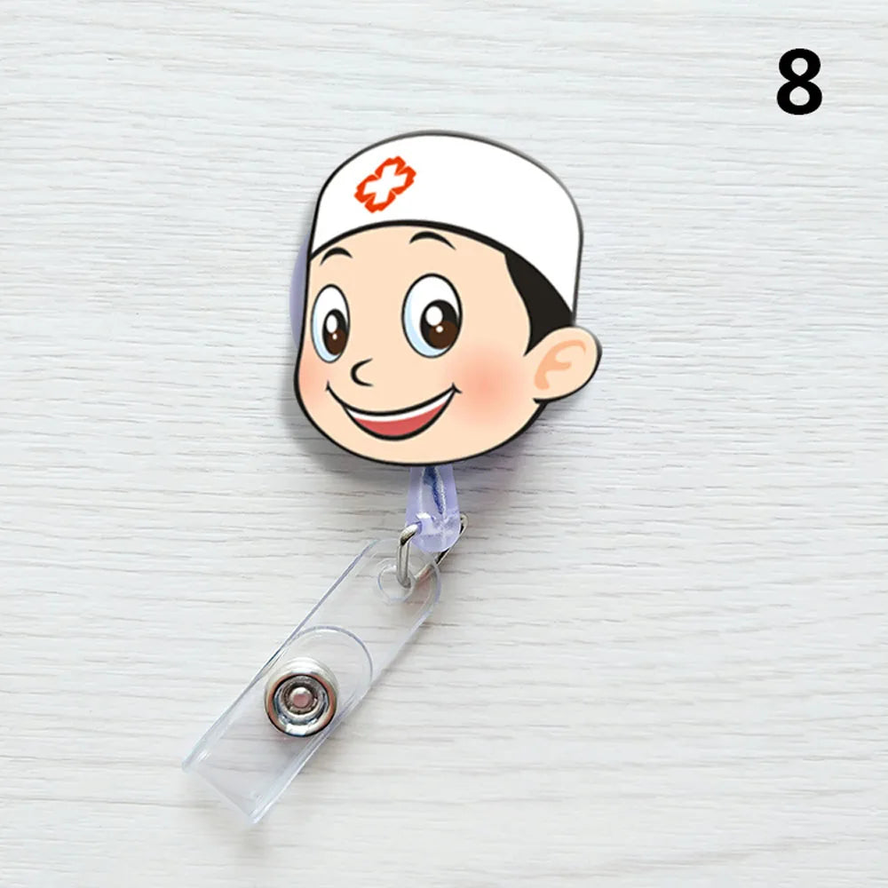 Nurse Exhibiton ID Name Card Badge Reel Doctor Clips Office Supplies Card Holder Clip Badge Holder Clip Name Card Holder Peaceful Pleasures Health and Wellness 8