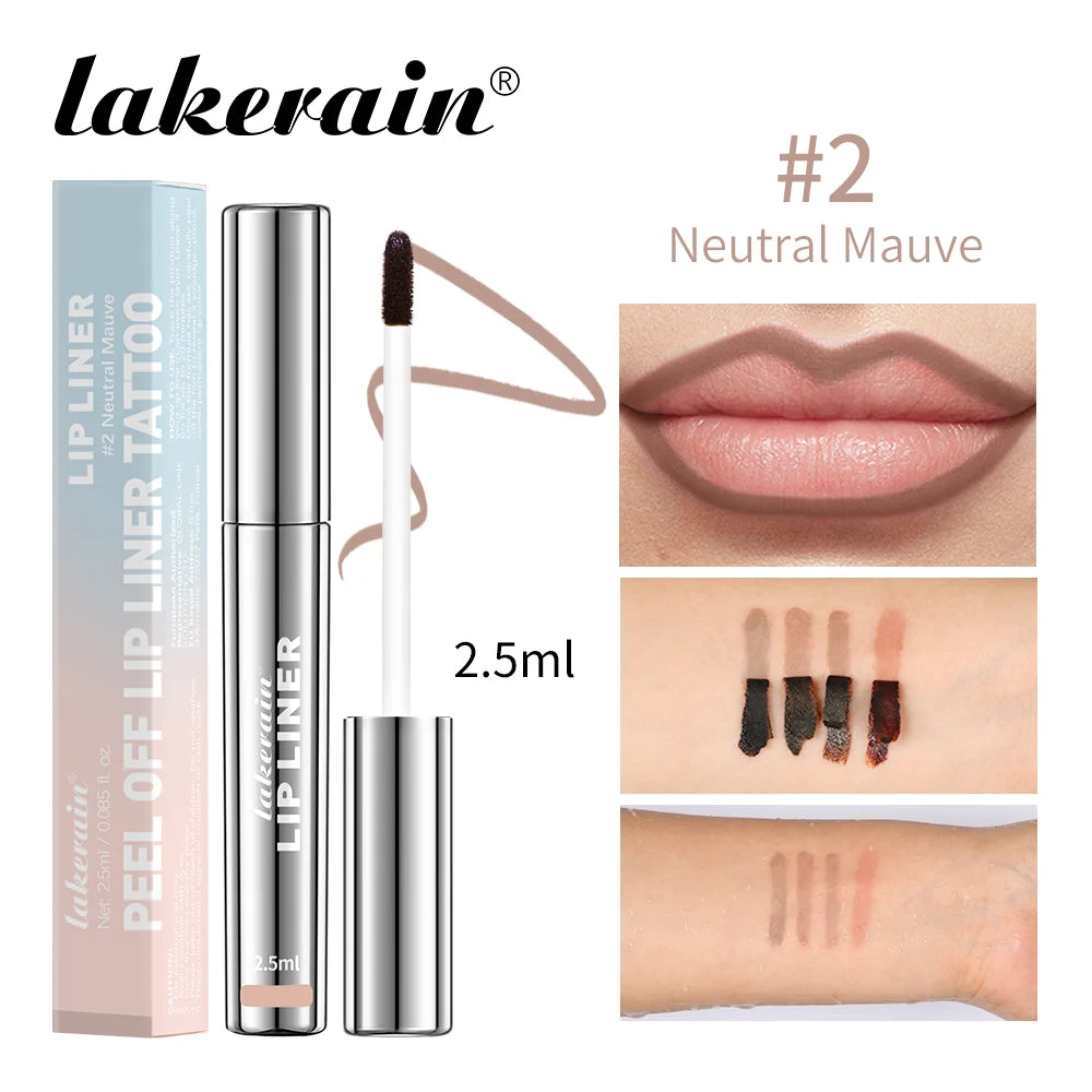 Waterproof Lip Liner Peel Off Tattoo Lipgloss Waterproof Long Lasting Matte Lip Tint Brown Contour Tear-off Lips Stain Cosmetic Peaceful Pleasures Health and Wellness 2