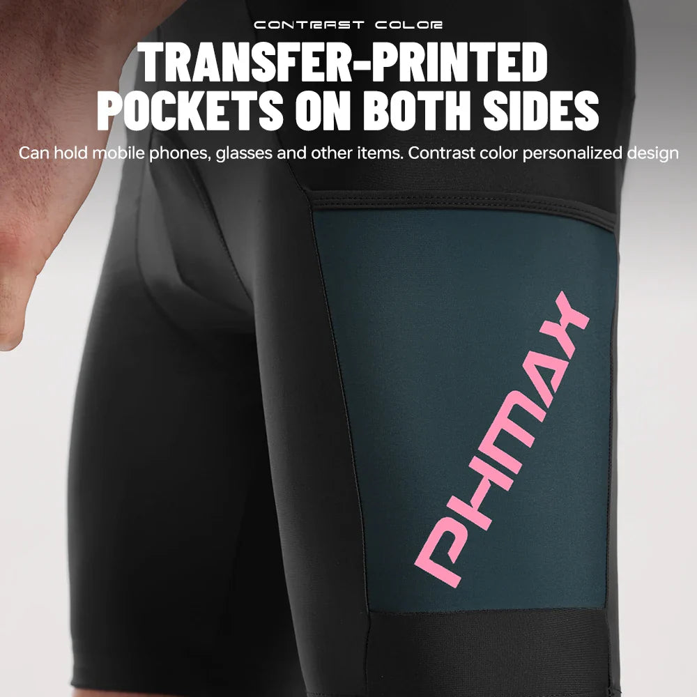 Men's 5D Padded Cycling Shorts – Gel Cushion, Quick-Dry & Pockets