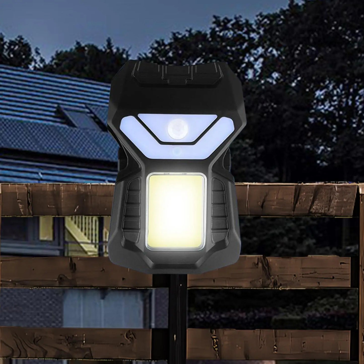 Clip on Solar Lights Outdoor Solar Powered Clip on Security Lights Lamp with 3 Modes for Farm Gutter Deck Pathway Stairs Peaceful Pleasures Health and Wellness
