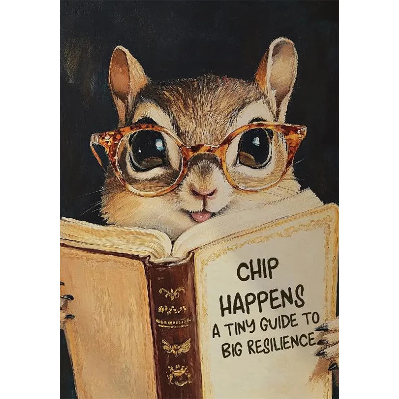 Animal Reading Canvas Poster | Kids Room Inspirational Wall Art