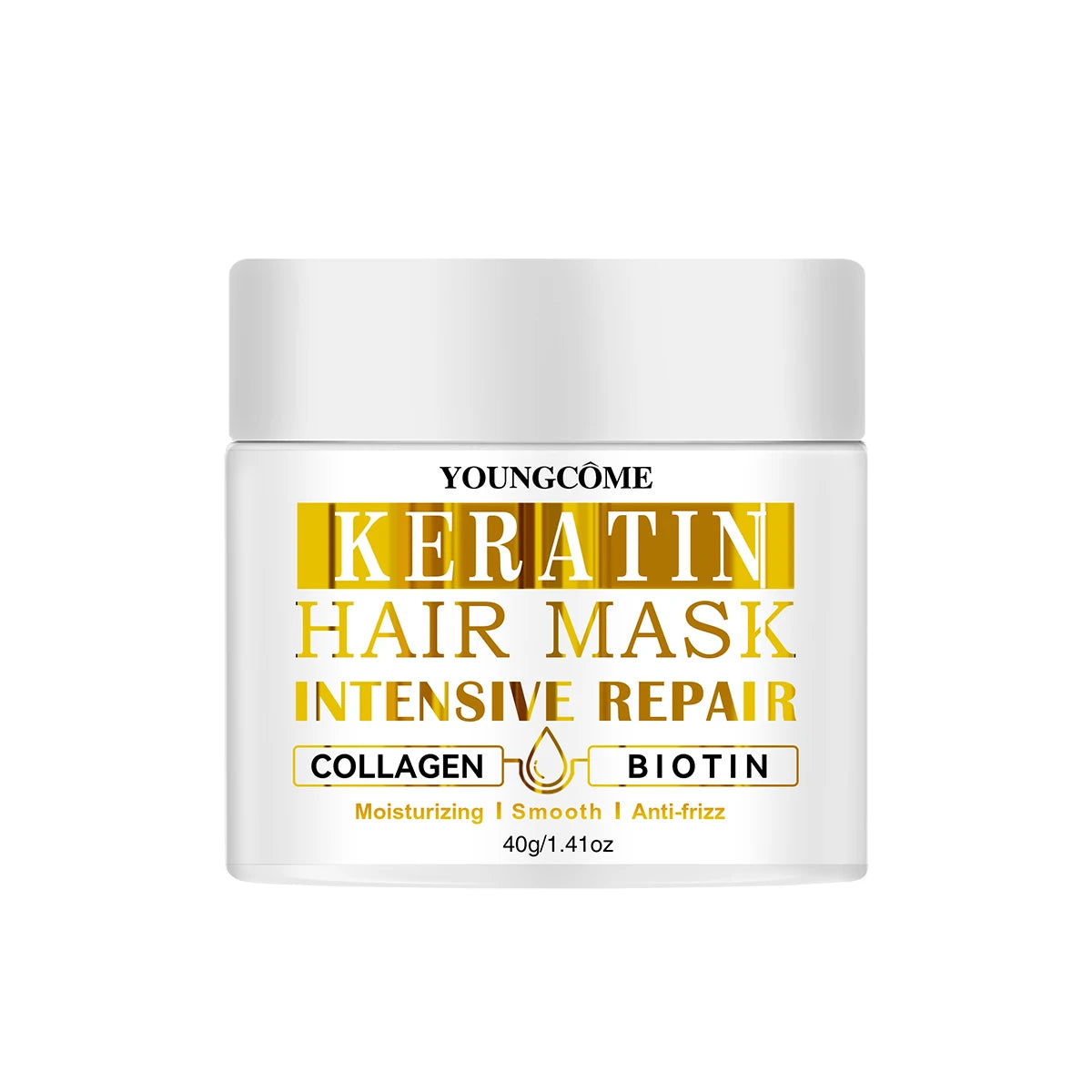 Keratin Hair Treatment Deep Repair Moisturizing Conditioning Hair Mask Essence Conditioner Treatment Dry Damaged Hair Care Peaceful Pleasures Health and Wellness 40g