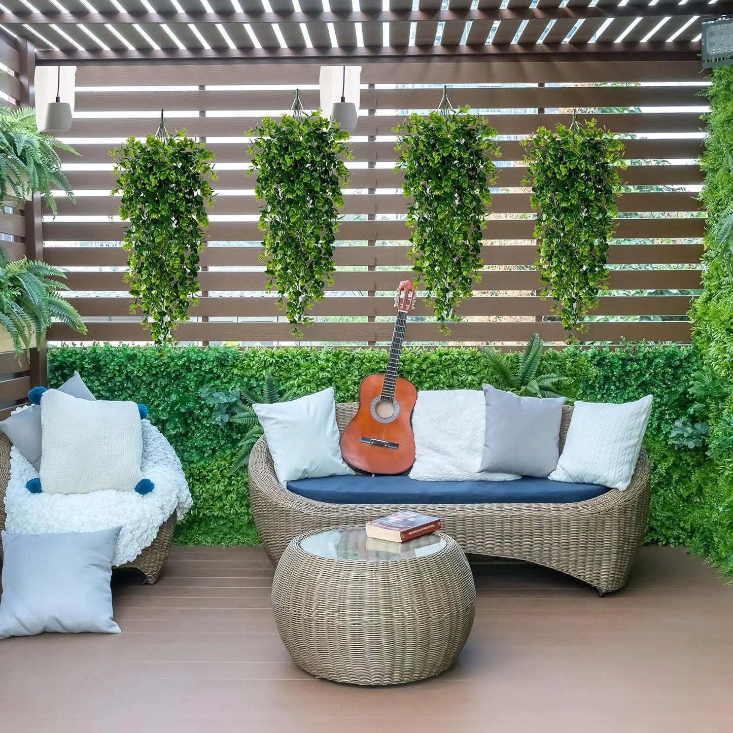 Artificial Fern Vine Garland – UV-Resistant Outdoor Wedding Decor