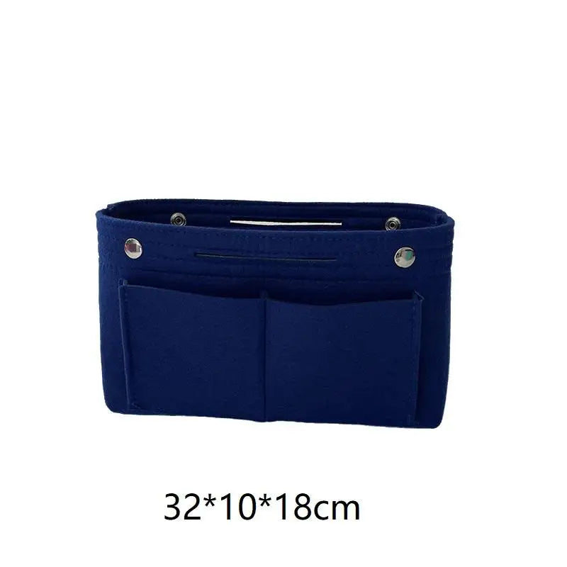 Felt Insert Bag Organizer | Multi-Pocket Travel Cosmetic Tote