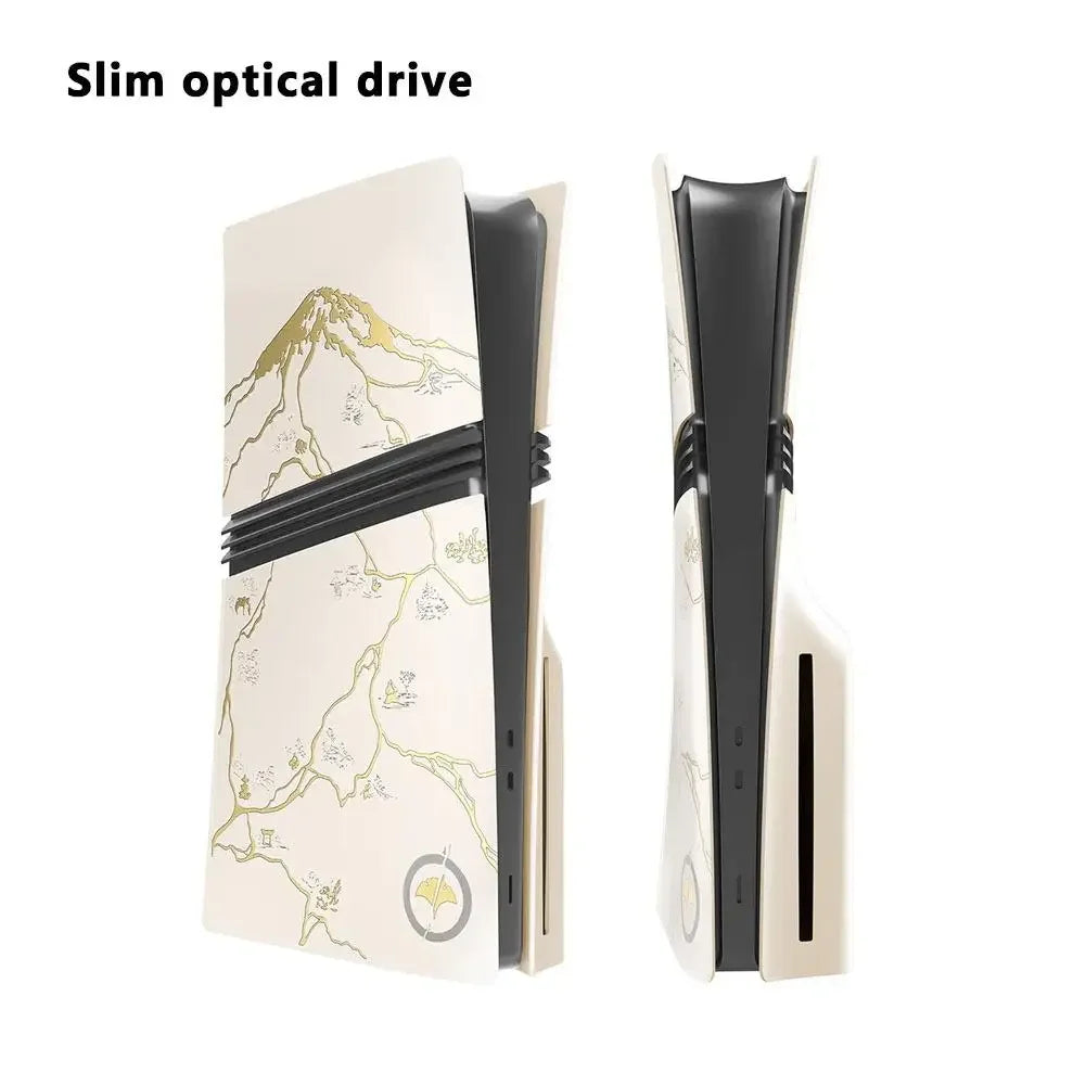 New Faceplates for PS5 Slim Disc Edition For PS5 Pro Console Protective Cover Hard Plastic Replacement Shell Yotei Accessories Peaceful Pleasures Health and Wellness Slim optical