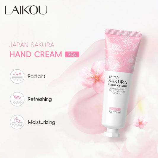 LAIKOU Sakura Hand Cream – Hydrating & Brightening 30g Hand Cream Oasis Select